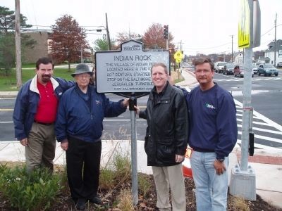 Dedication of the Indian Rock Marker image. Click for full size.