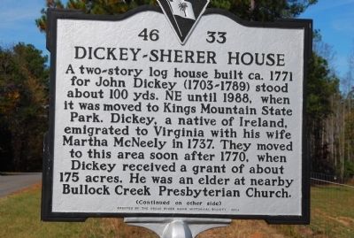 Dickey - Sherer House Marker image. Click for full size.