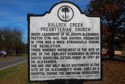 Bullock Creek Presbyterian Church Marker image. Click for full size.