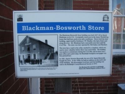 Blackman-Bosworth Store Marker image. Click for full size.