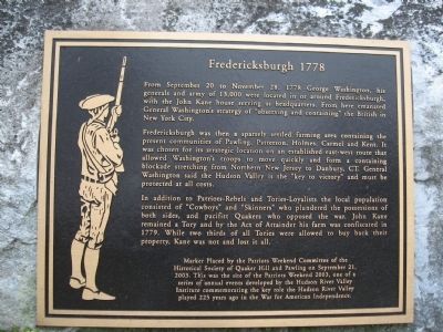 Fredericksburg 1778 Marker image. Click for full size.