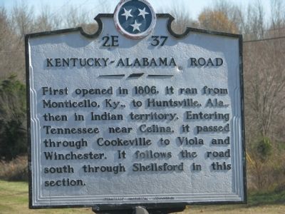 Kentucky-Alabama Road Marker. Click for full size. Kentucky-Alabama Road Marker image. Click for full size.