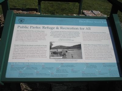 Public Parks: Refuge & Recreation for All Marker image. Click for full size.