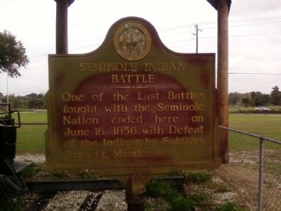 Seminole Indian Battle Marker image. Click for full size.
