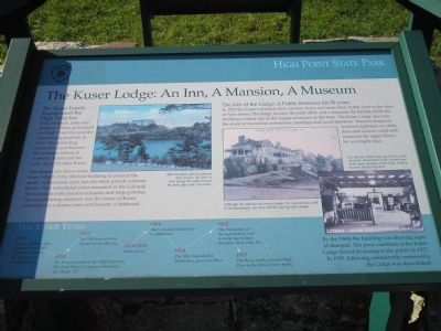 The Kuser Lodge: An Inn, A Mansion, A Museum Marker. Click for full size. The Kuser Lodge: An Inn, A Mansion, A Museum Marker image. Click for full size.