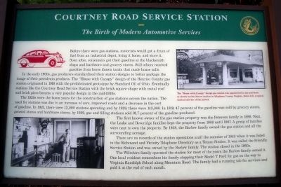 Courtney Road Service Station Marker image. Click for full size.