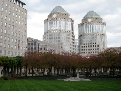 View of Procter & Gamble Headquarters from Marker image. Click for full size.
