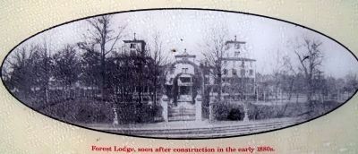 Forest Lodge, soon after construction in the early 1880s. image. Click for full size.