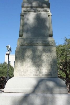 Williamsburg County Confederate Monument south face. Click for full size. Williamsburg County Confederate Monument south face image. Click for full size.