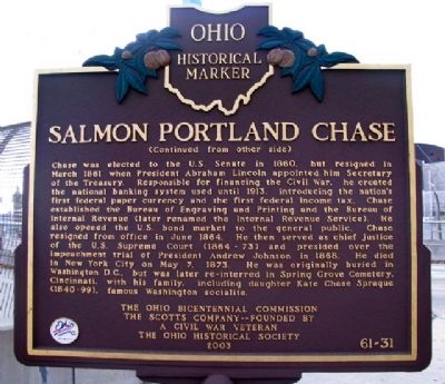Salmon Portland Chase Marker (Side B) image. Click for full size.