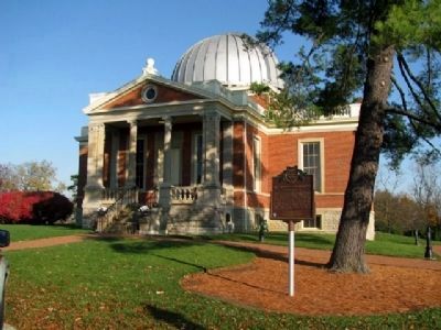 The Cincinnati Observatory (Herget Building) and Marker. Click for full size. The Cincinnati Observatory (Herget Building) and Marker image. Click for full size.