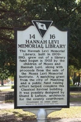 Hanna Levi Memorial Library image. Click for full size.