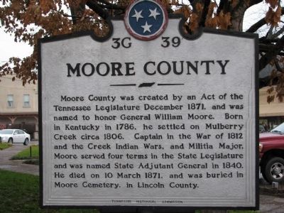 Moore County Marker. Click for full size. Moore County Marker image. Click for full size.