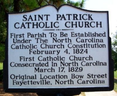 Saint Patrick Catholic Church Marker image. Click for full size.