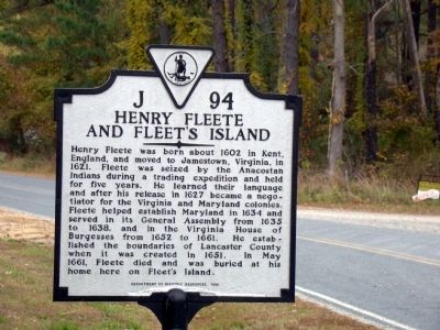 Henry Fleete and Fleet�s Island Marker image. Click for full size.