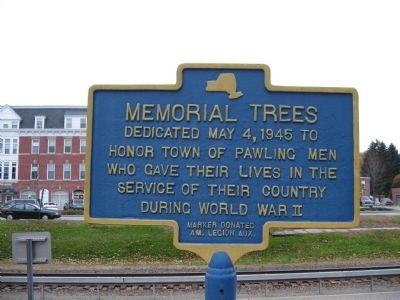Memorial Trees Marker. Click for full size. Memorial Trees Marker image. Click for full size.