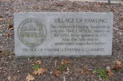 The time capsule next to the marker. Click for full size. The time capsule next to the marker image. Click for full size.
