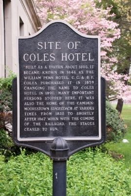 Site of Coles Hotel Marker image. Click for full size.