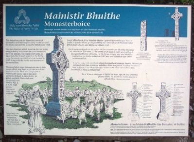 Monasterboice / Mainistir Bhuithe Marker image. Click for full size.