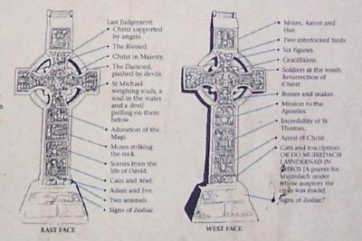 Monasterboice Marker Detail - Muiredach's High Cross image, Touch for more information