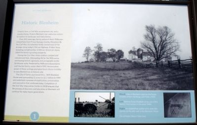 Historic Blenheim Marker image. Click for full size.