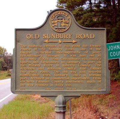 Old Sunbury Road Marker. Click for full size. Old Sunbury Road Marker image. Click for full size.