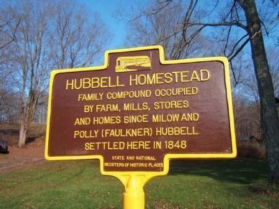 Hubbell Homestead Marker. Click for full size. Hubbell Homestead Marker image. Click for full size.