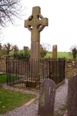 Fenced High Cross (West Face) With Crucifixion Detail image. Click for full size.