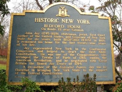 Historic New York Bedford House Marker image. Click for full size.