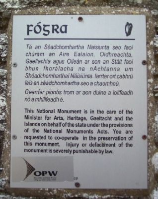 Standard OPW Heritage Protection Marker image. Click for full size.