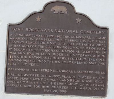 Fort Rosecrans National Cemetery Marker image. Click for full size.