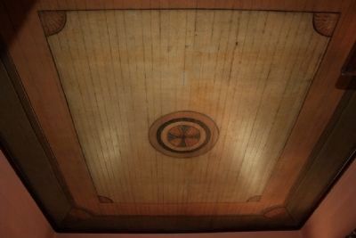 The Painted Ceiling In The Men's Parlor That Depicts A Billiard Table. image. Click for full size.
