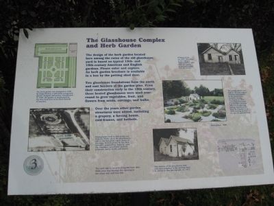 The Glasshouse Complex and Herb Garden Marker image. Click for full size.