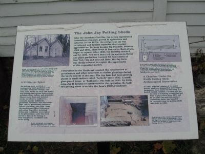 The John Jay Potting Sheds Marker. Click for full size. The John Jay Potting Sheds Marker image. Click for full size.