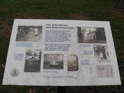 The Schoolhouse and Homestead Lawn Marker image. Click for full size.