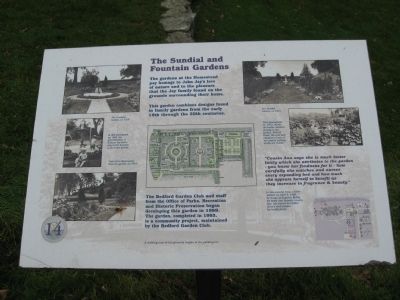 The Sundial and Fountain Gardens Marker. Click for full size. The Sundial and Fountain Gardens Marker image. Click for full size.