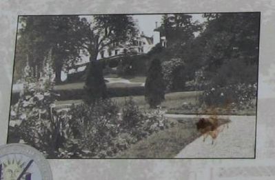 View of the Homestead from the garden, ca. 1915 image. Click for full size.
