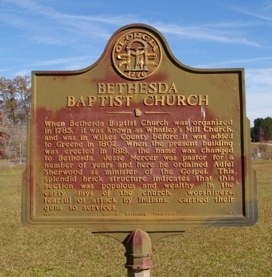 Bethesda Baptist Church Marker image. Click for full size.