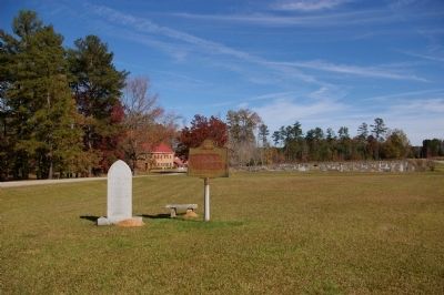 Bethesda Baptist Church Marker, Church, and Old Cemetery image. Click for full size.