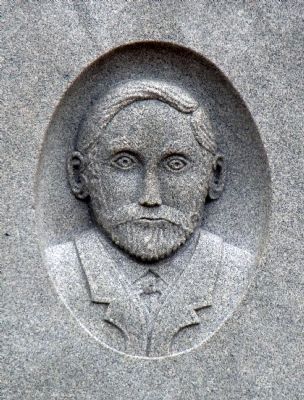James W. Dillon Portrait Carved on Monument image. Click for full size.