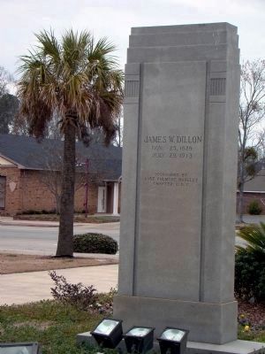 Back of the James W. Dillon Monument. Click for full size. Back of the James W. Dillon Monument image. Click for full size.