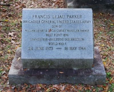 Francis LeJau Parker Tombstone image. Click for full size.