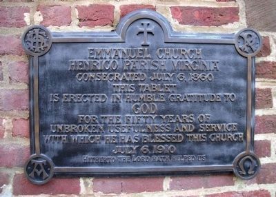 Fifty Year Anniversary Plaque, 1910 image. Click for full size.