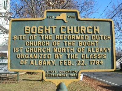 Boght Church Marker - Colonie, N.Y. image. Click for full size.