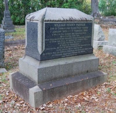 William Henry Parker / Lucia Garvey Wardlaw Tombstone image. Click for full size.