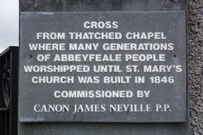Thatched Chapel Cross Marker. Click for full size. Thatched Chapel Cross Marker image. Click for full size.