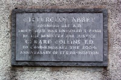Cistercian Abbey Marker. Click for full size. Cistercian Abbey Marker image. Click for full size.