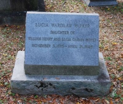 Lucia Wardlaw Parker Tombstone image. Click for full size.