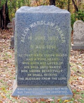 Allen Wardlaw Parker Tombstone image. Click for full size.