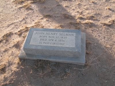 Grave of John Selman, Concordia Cemetery, El Paso image. Click for full size.